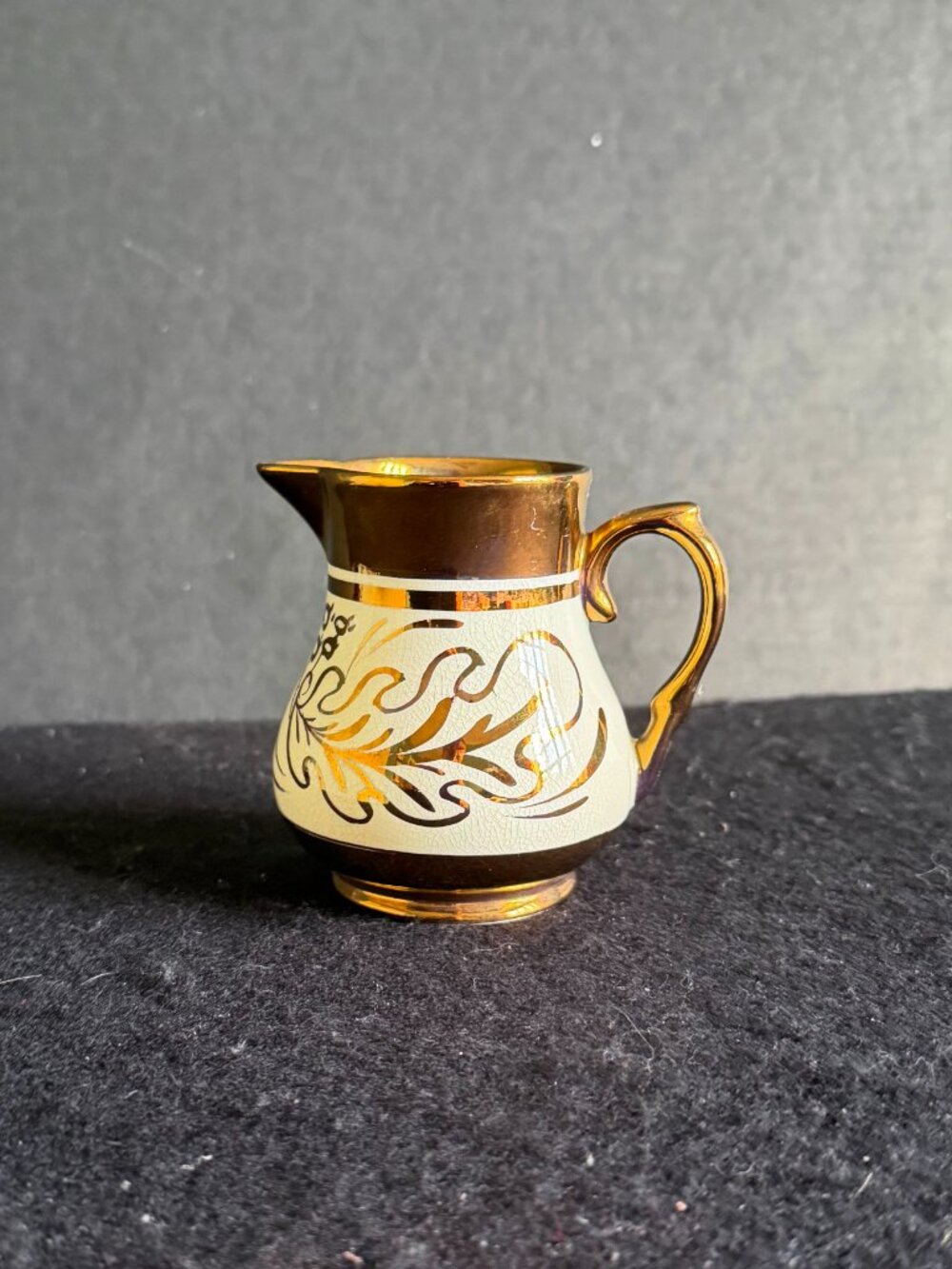 Vintage Wade Heath Copper Lusterware Hand-Painted Creamer Pitcher England